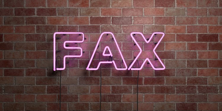 efax online fax service features neon fax written on wall 